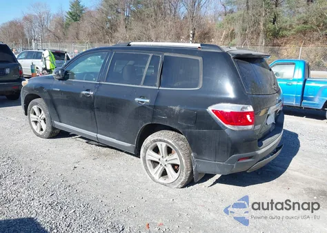 2013 Toyota Highlander Limited V6 z USA, uszkodzony, nr VIN 5TDDK3EH6DS243066